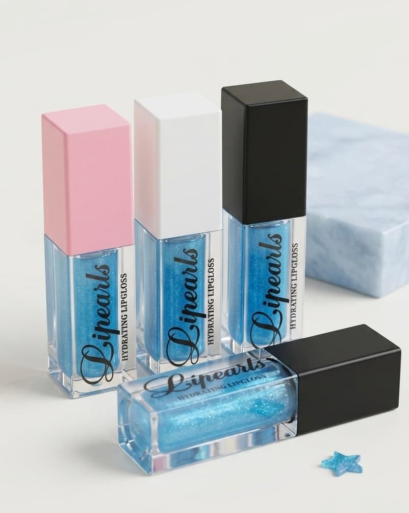 Pearlessence Beauty — blue glitter Lipearls hydrating lipgloss